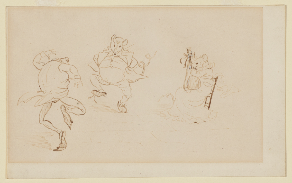 'But While They Were All Thus a Merry-Making'', study for 'A Frog He Would A-Wooing Go'